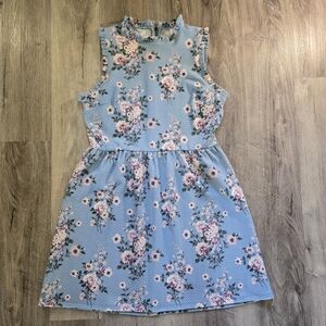 Xhilaration Light Blue Floral‎ Dress Size Medium